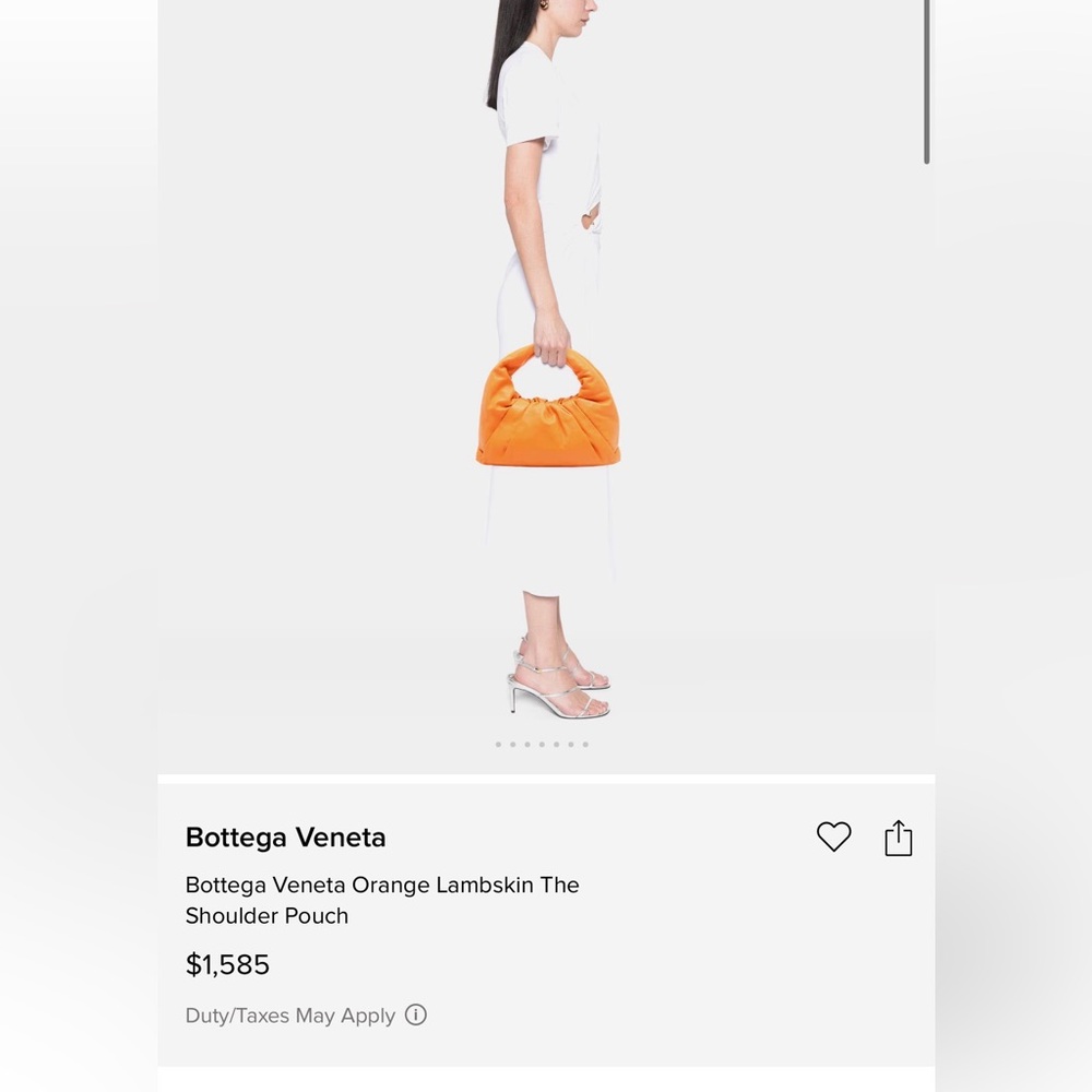 Bottega Veneta Orange The Shoulder Pouch Bag